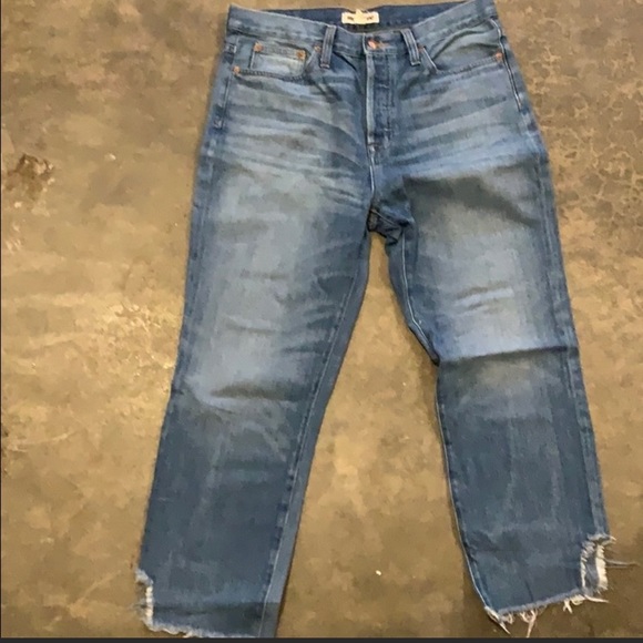 Madewell Rivet and Thread raw hem straight jeans 29 - Picture 3 of 5